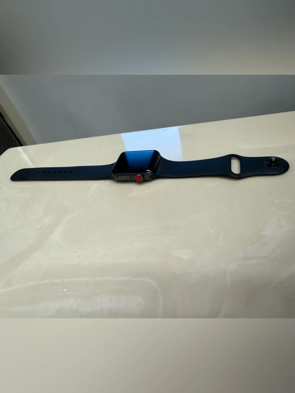 Black Smartwatch with Black Silicone Band
